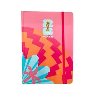 2026 FIFA World Cup Miami 8.5" x 6" Classic Lined Notebook Hot Pink, Orange, Tea